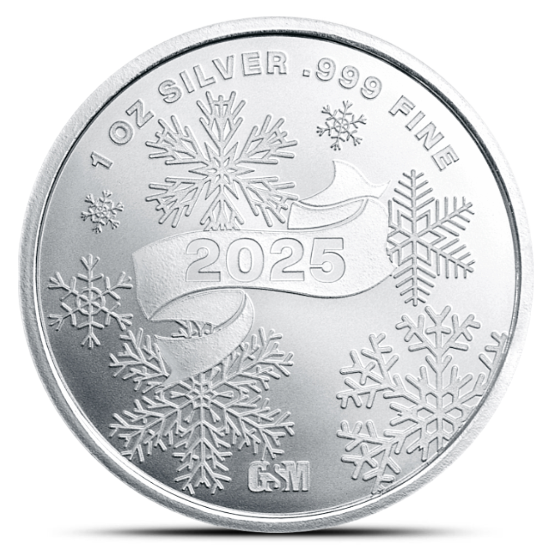 2025 1 Oz GSM Christmas Silver Round