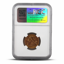 Load image into Gallery viewer, 1932SA South Africa 1 Sovereign MS63 Gold Coin - Brown Scale Label MetalStacks
