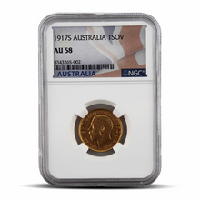 Load image into Gallery viewer, 1917S Australia 1 Sovereign AU58 - Australia Flag Label

