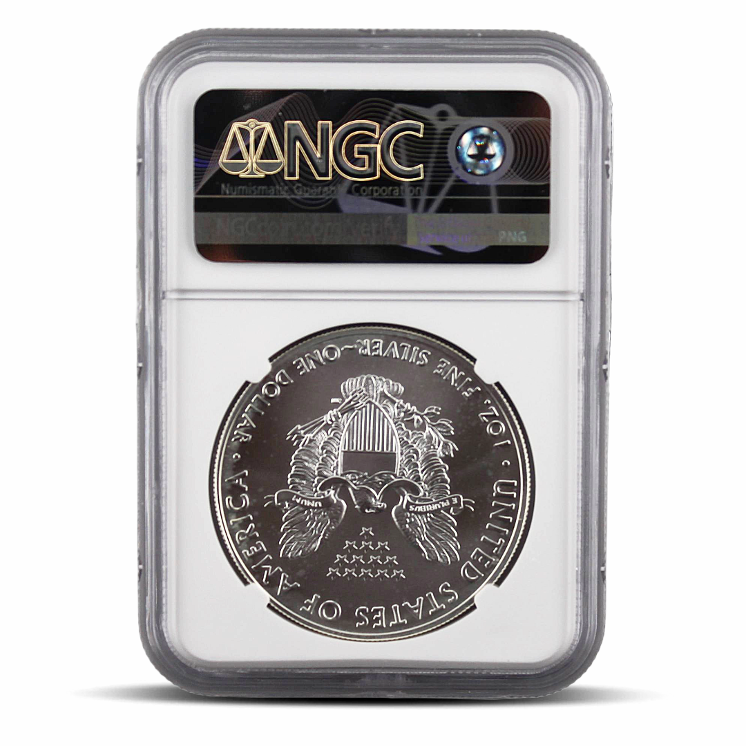 2021(P) American Silver Eagle Type 1 – MS 70 Early Releases - Emergency Production - NGC Blue Scale Label (PSV 20)