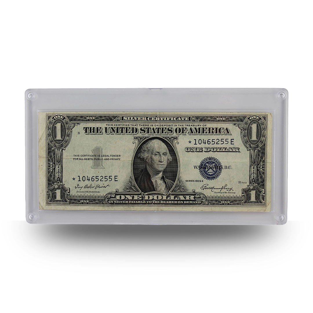 $1 U.S. Note - Series 1935 E with Blue Star & Seal - Circulated/Used (PSV 20)