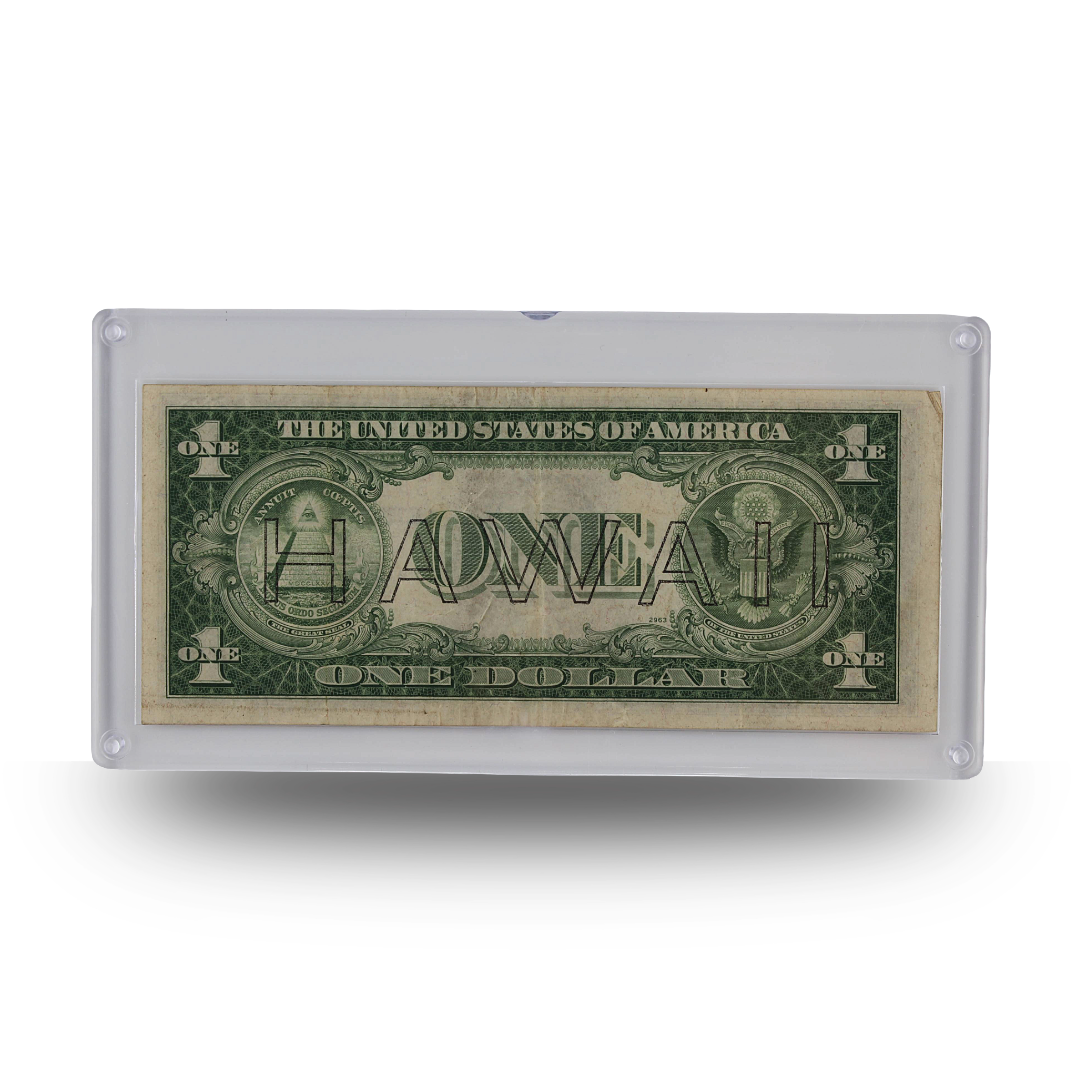 $1 U.S. Note - Hawaii Overprint Series 1935 A with Red Seal - Circulated/Used (PSV 50)