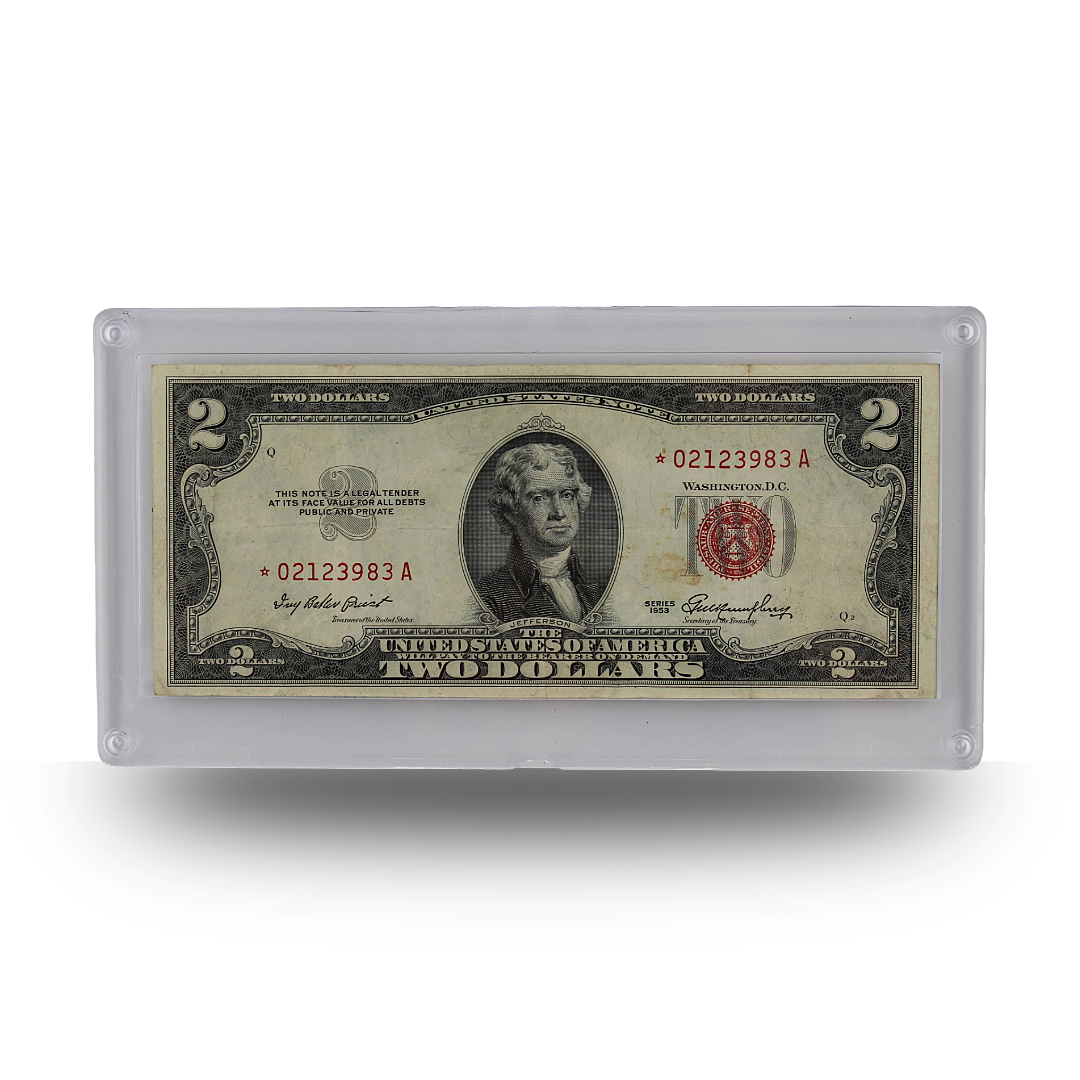$2 U.S. Note - Series 1953 with Red Star & Seal - Circulated/Used (PSV 25)