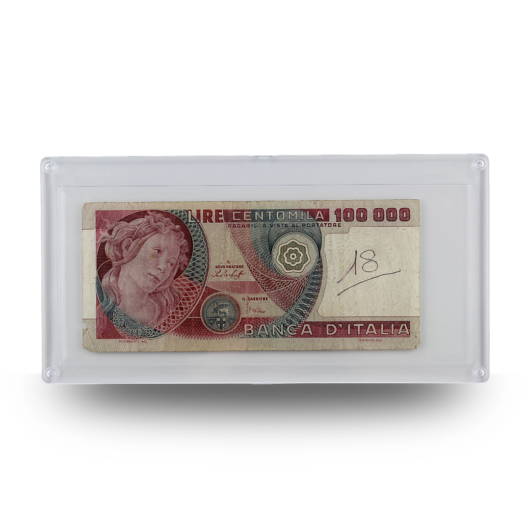 100,000 Italian Lire – Banca d’Italia – “Michelangelo” Series – Circulated (PSV 30)