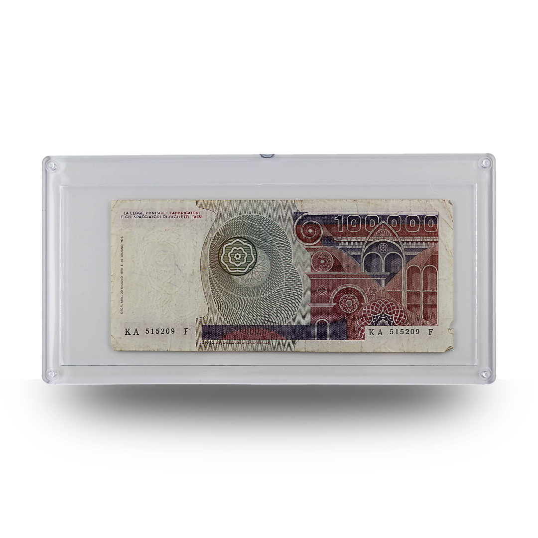 100,000 Italian Lire – Banca d’Italia – “Michelangelo” Series – Circulated (PSV 30)