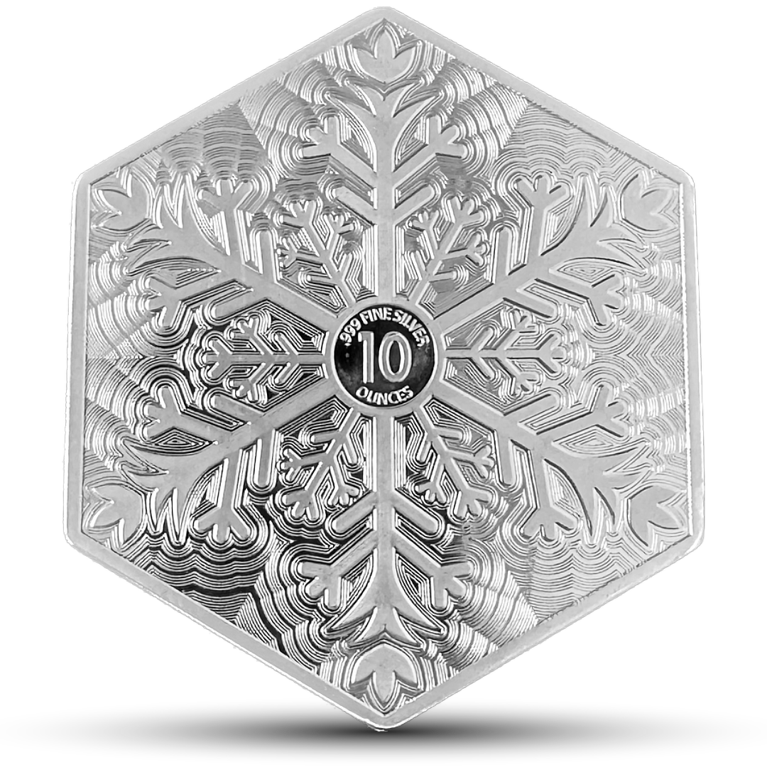 10 Oz Elemetal Silver Snowflake
