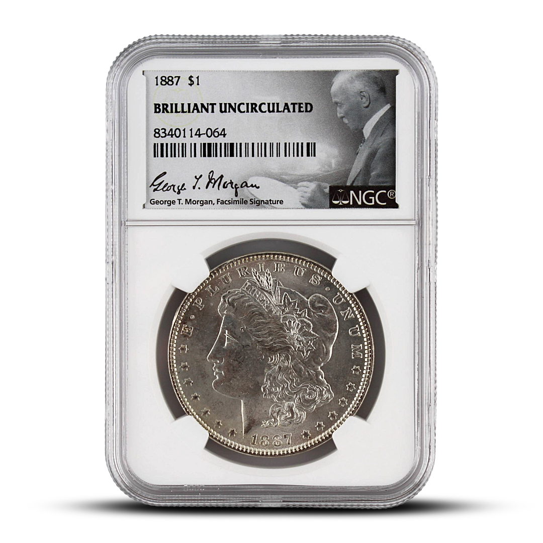 1887 $1 U.S. Morgan Silver Dollar – NGC Brilliant Uncirculated
