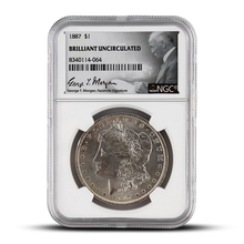 Load image into Gallery viewer, 1887 $1 U.S. Morgan Silver Dollar – NGC Brilliant Uncirculated
