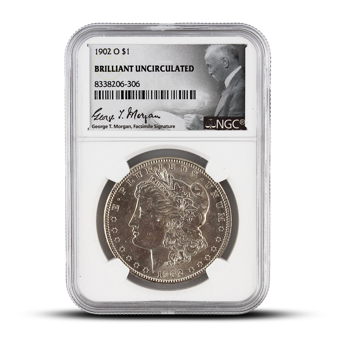 1902 O $1 U.S. Morgan Silver Dollar – NGC Brilliant Uncirculated
