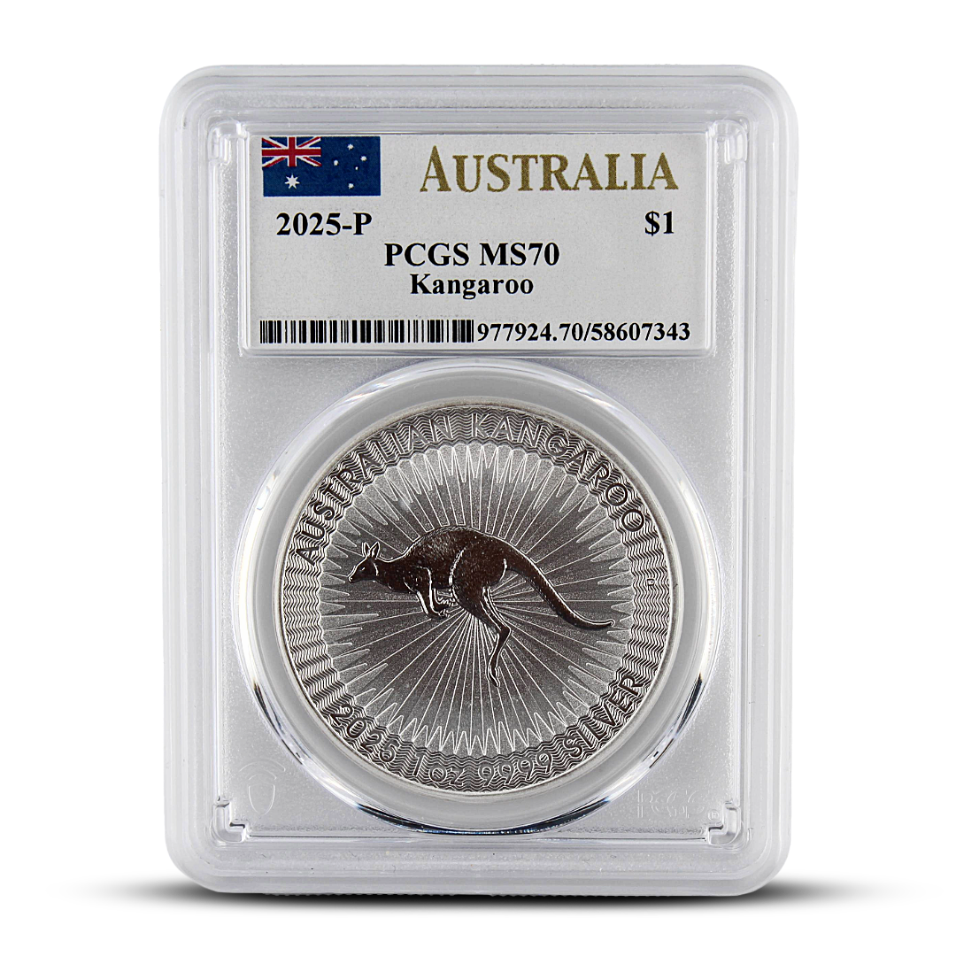 2025-P Australia $1 Silver Kangaroo – PCGS MS70 (PSV 20)
