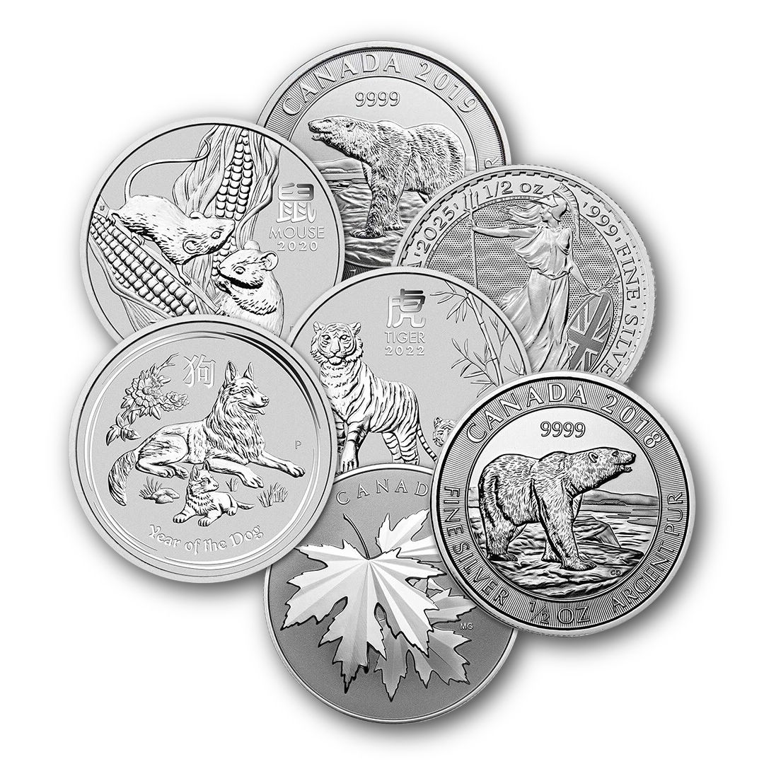 1/2 Oz Sovereign Mint Silver Coin (Varied Condition, Any Mint)