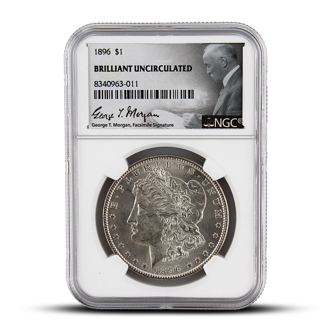 1896 $1 U.S. Morgan Silver Dollar  – NGC Brilliant Uncirculated
