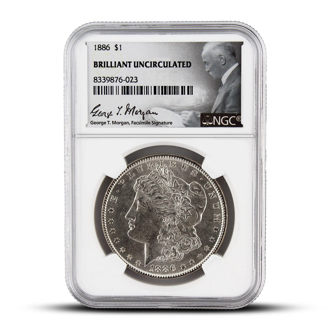 1886 $1 U.S. Morgan Silver Dollar – NGC Brilliant Uncirculated
