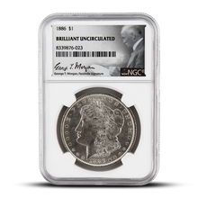 Load image into Gallery viewer, 1886 $1 U.S. Morgan Silver Dollar – NGC Brilliant Uncirculated
