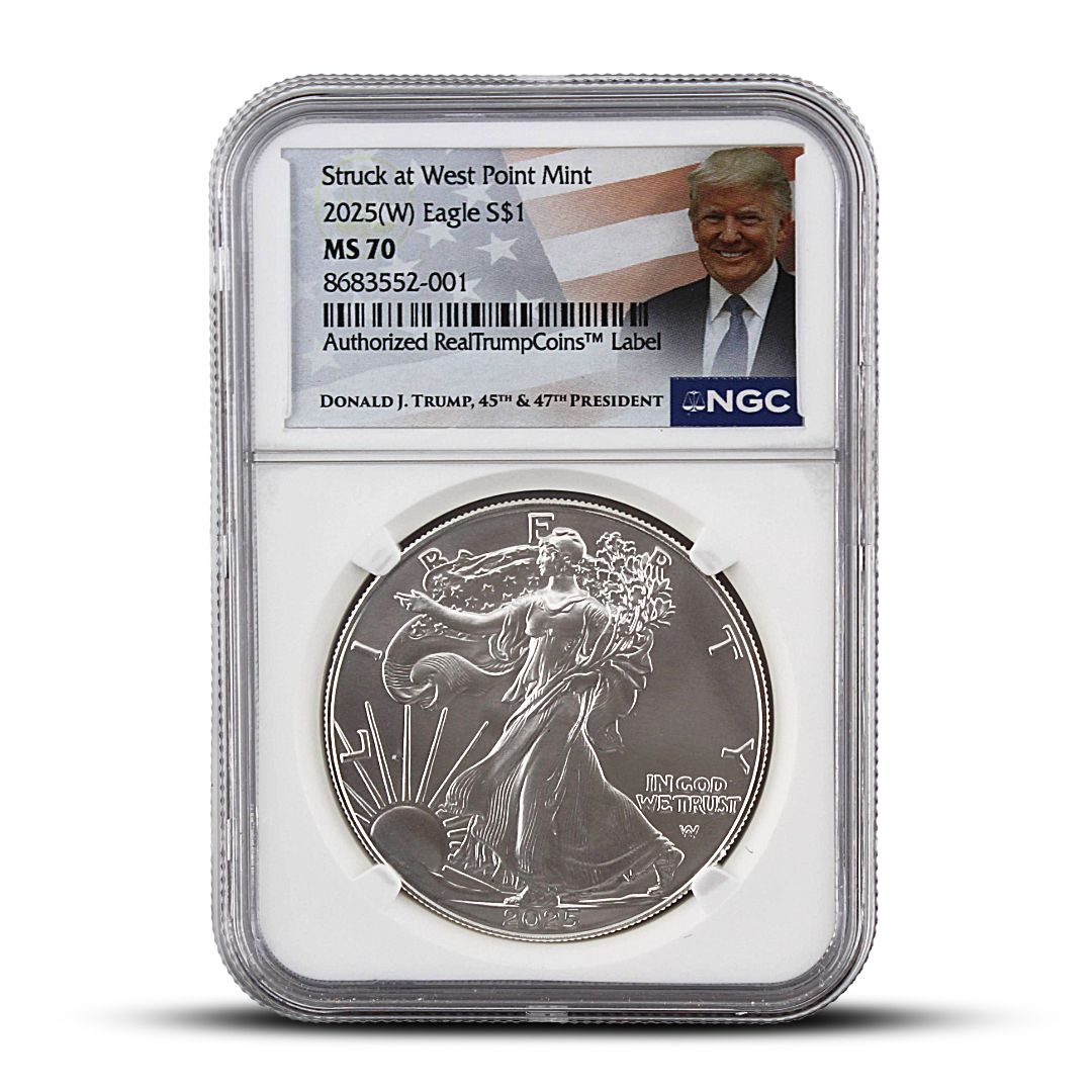 Struck at West Point Mint 2025(W) Eagle S$1 MS70 - Donald J. Trump, 45th & 47th President