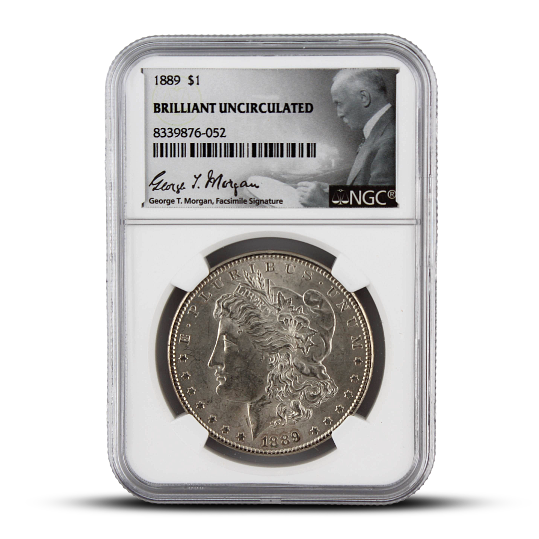 1889 $1 U.S. Morgan Silver Dollar – NGC Brilliant Uncirculated