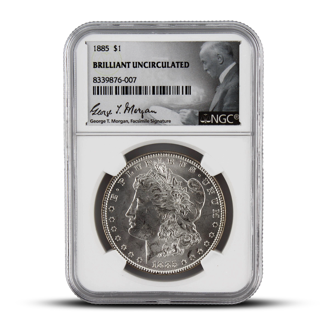 1885 $1 U.S. Morgan Silver Dollar – NGC Brilliant Uncirculated