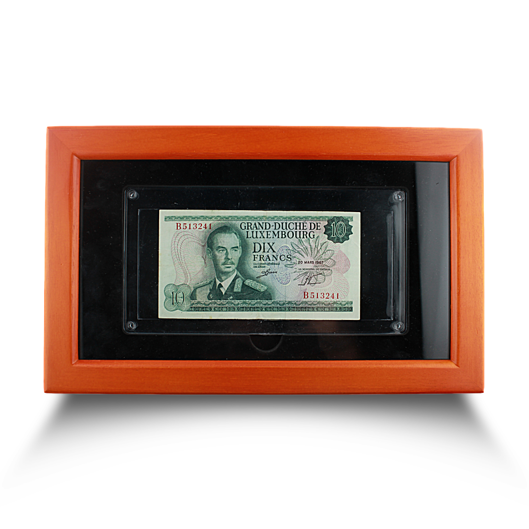 1967 Grand-Duché de Luxembourg 10 Francs | Grand Duke Jean | Adolphe Bridge | Serial B513241 | Foreign Vintage Banknote (PSV 20)