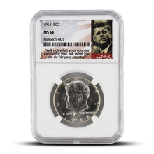 Load image into Gallery viewer, 1964 50C - MS64 - NGC John F. Kennedy Signature Label

