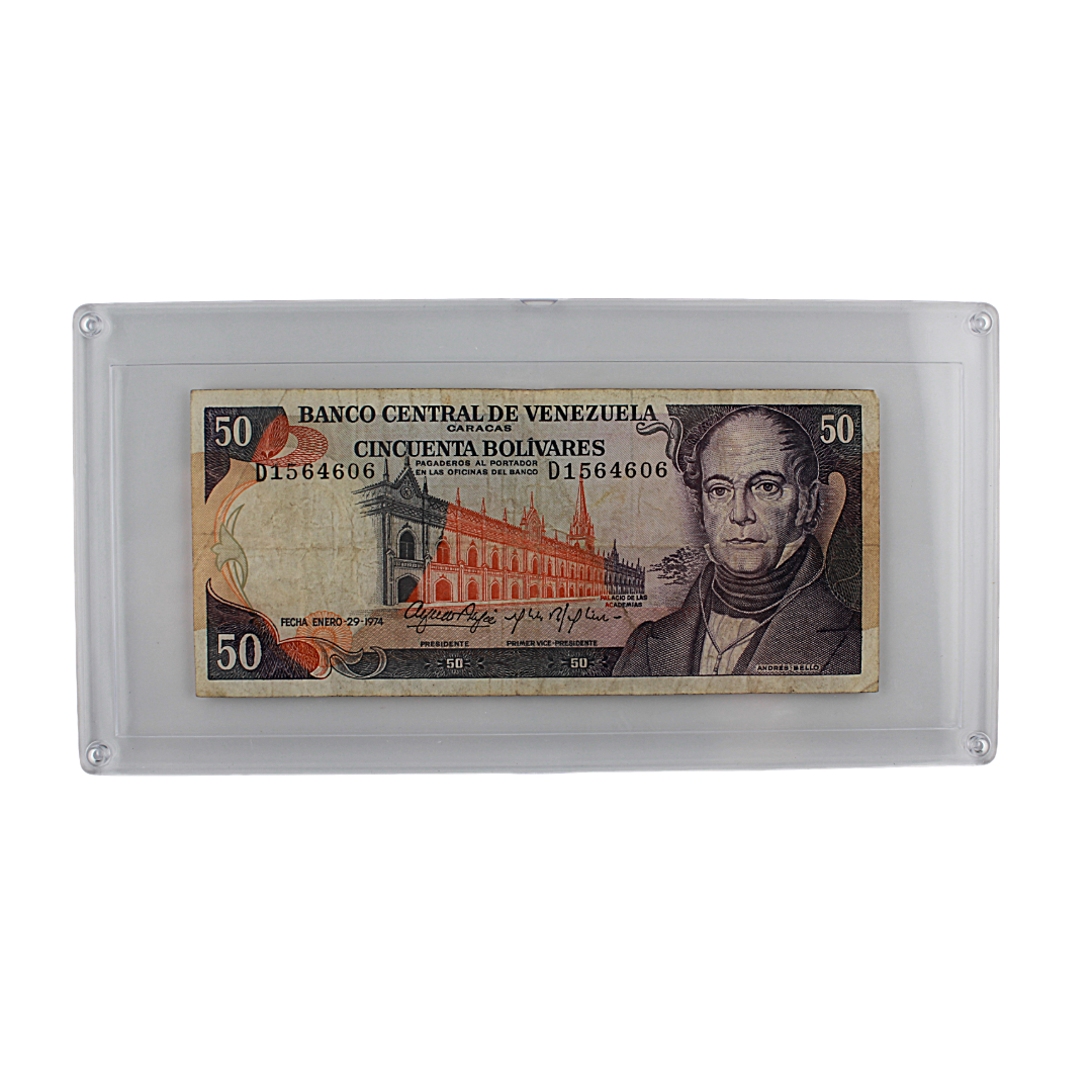 Venezuela 50 Bolívares Banknote - 1974 - Banco Central de Venezuela - Andrés Bello (PSV 20)