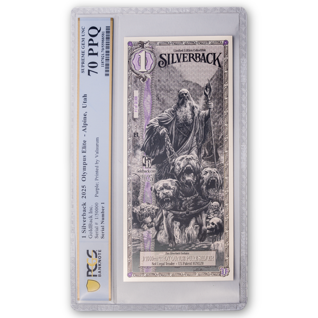 1 Hades Elite Silverback Silver Note (Graded 70 PPQ) - Limited Edition
