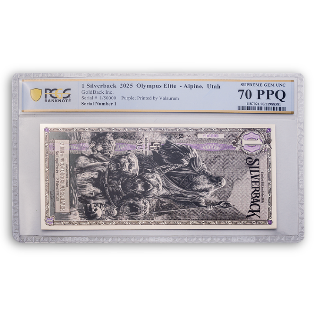 1 Hades Elite Silverback Silver Note (Graded 70 PPQ) - Limited Edition