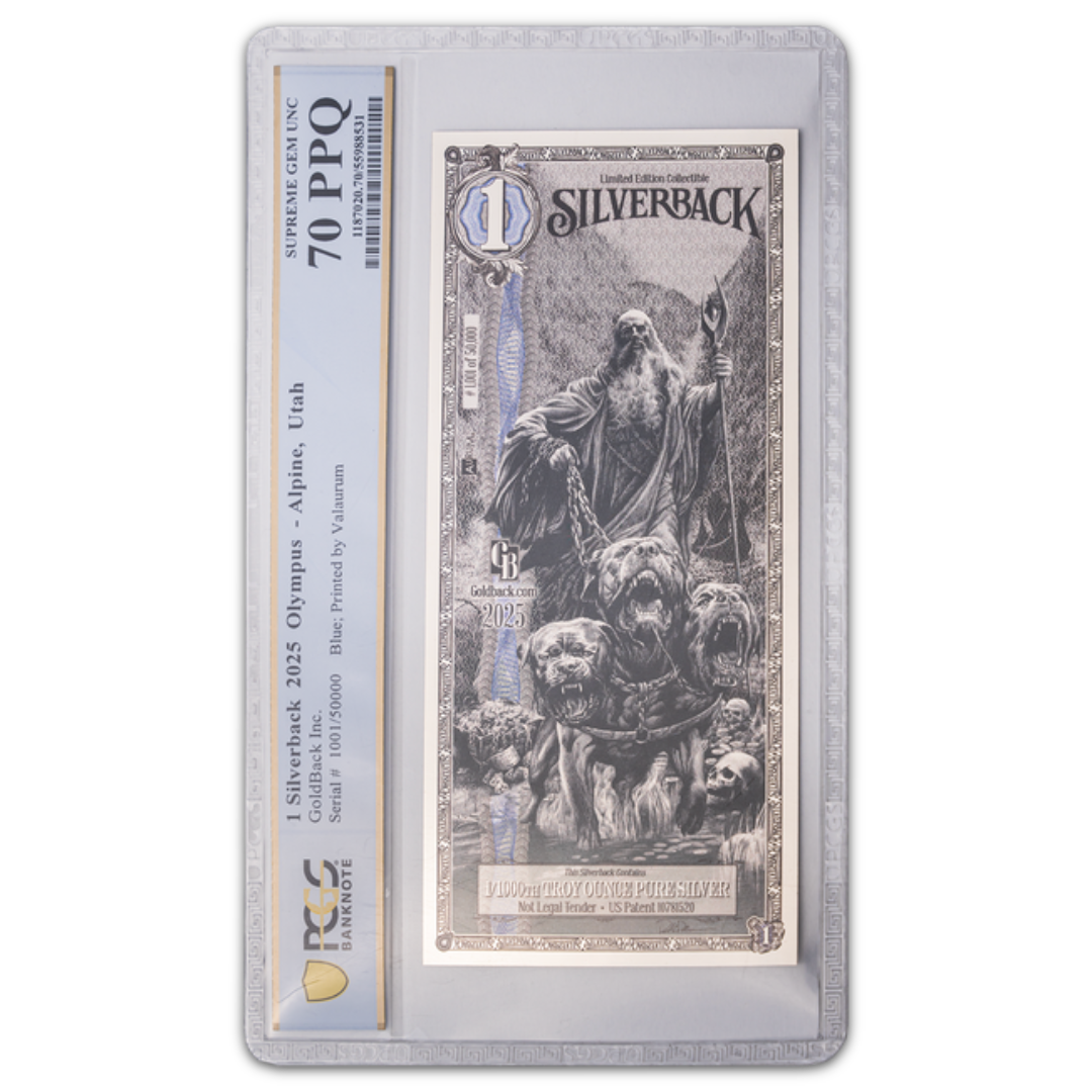 1 Hades Standard Silverback Silver Note (Graded 70 PPQ) - Limited Edition