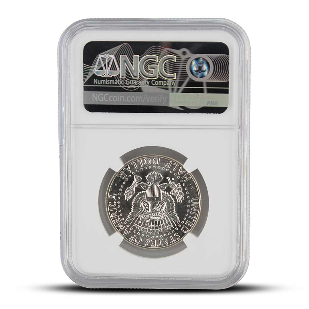 1964 D 50C - MS62 - NGC John F. Kennedy Signature Label