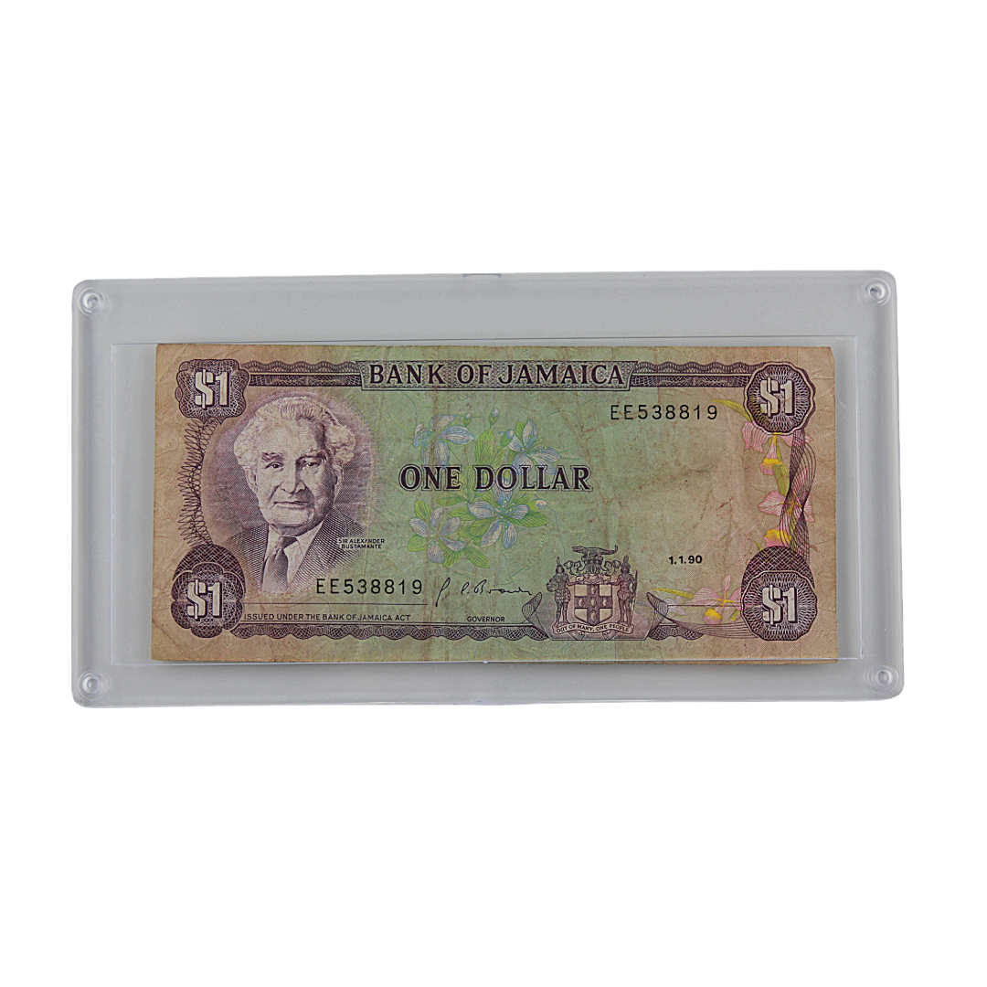$1 Bank of Jamaica Note - Series 1990 - Sir Alexander Bustamante (PSV 20)
