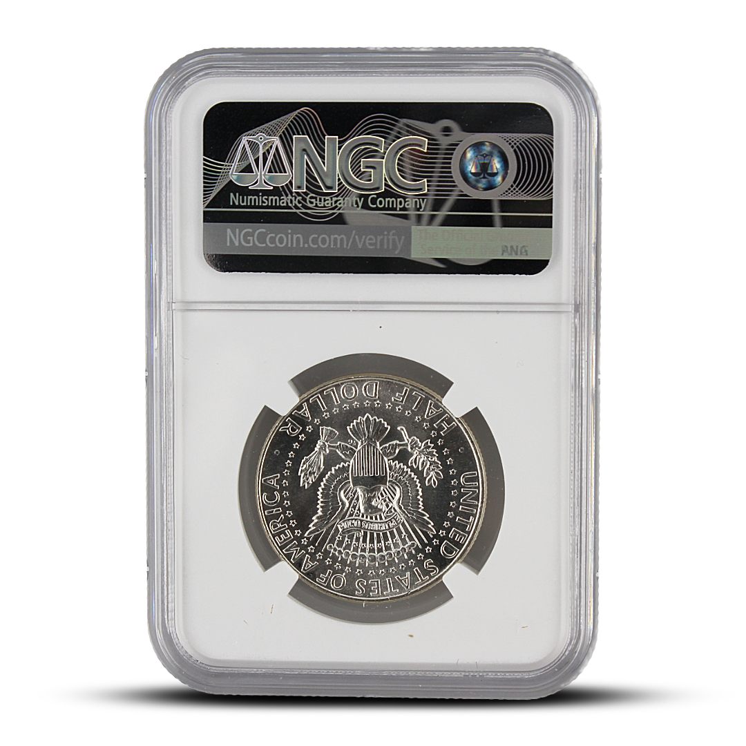 1964 50C - MS62 - NGC John F. Kennedy Signature Label