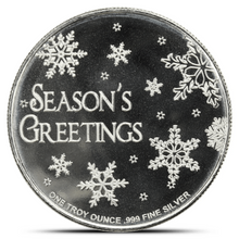 Load image into Gallery viewer, 1 Oz Vintage Highland Mint Silver Snowman Round
