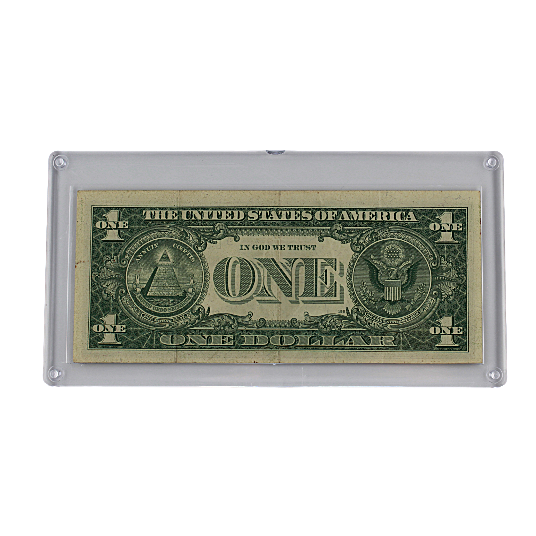 $1 U.S. Note - Series 1957B Blue Seal miscut (PSV 25)