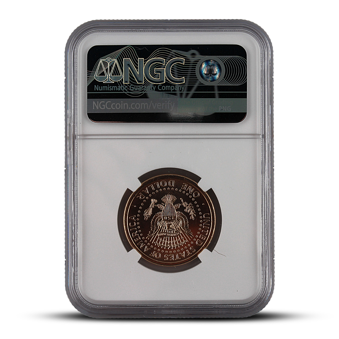 2026 President Donald J. Trump America 250 $1 Coin – Authorized RealTrumpCoins Label – NGC MS64 (PSV 35)