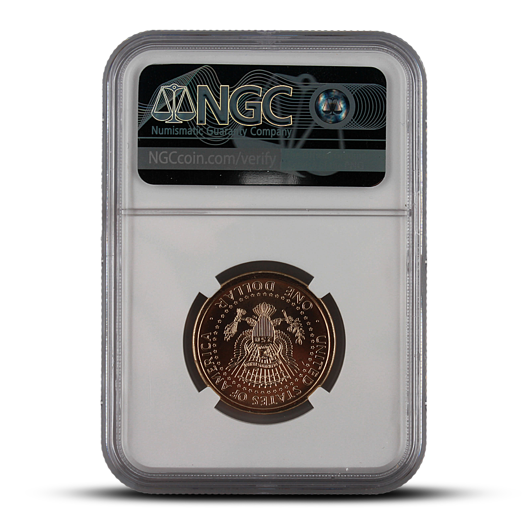 2026 President Donald J. Trump America 250 $1 Coin – Authorized RealTrumpCoins Label – NGC MS63 (PSV 25)