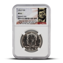 Load image into Gallery viewer, 1964 D 50C - MS61 - NGC John F. Kennedy Signature Label
