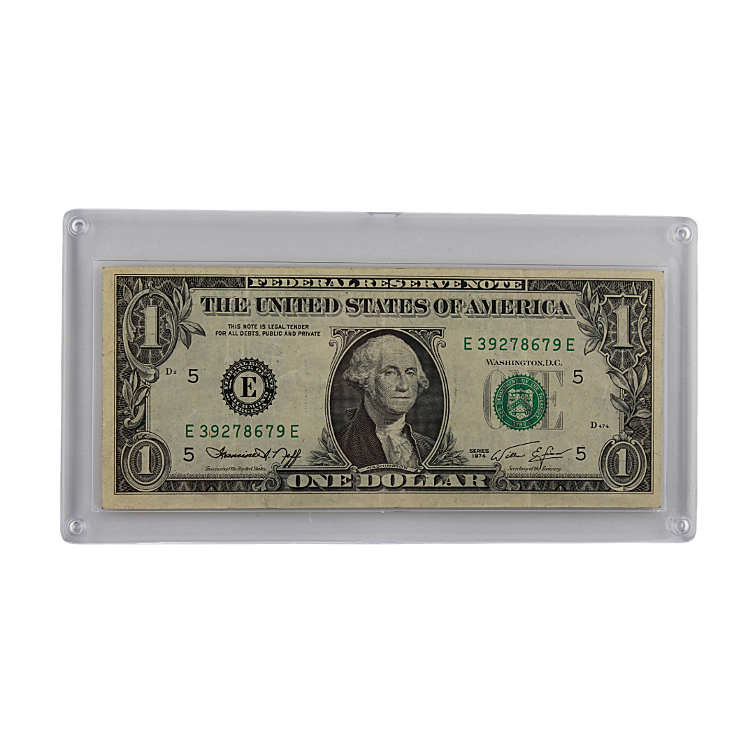 $1 U.S. Note - Series 1974 miscut (PSV 10)