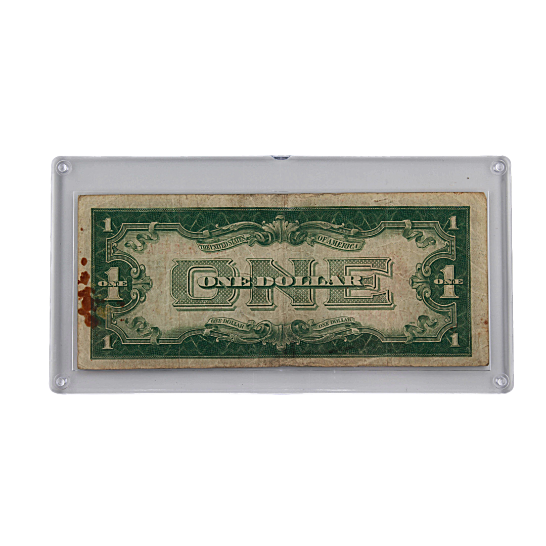 $1 U.S. Note - Series 1928 - Red Seal miscut (PSV 35)
