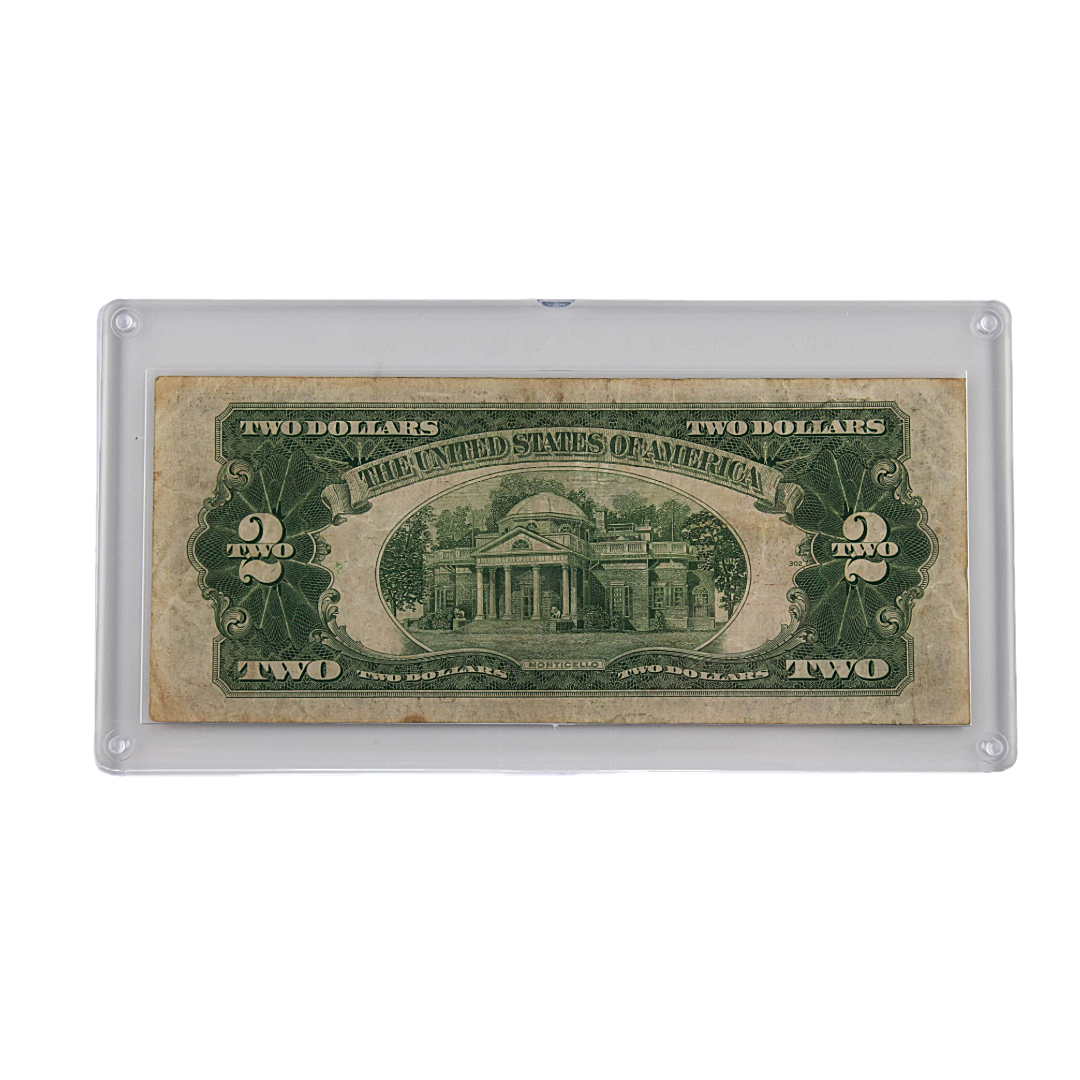 $2 United States Note - Series 1928D - Red Seal Legal Tender Jefferson (PSV 20)