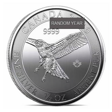 Load image into Gallery viewer, 2021 1/2 oz Canada Red-Tailed Hawk Silver Coin - .9999 Fine Silver
