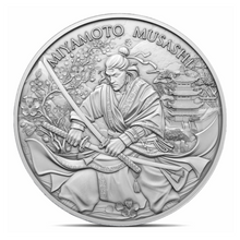 Load image into Gallery viewer, Legendary Warriors Miyamoto Musashi 1 Oz Silver Round
