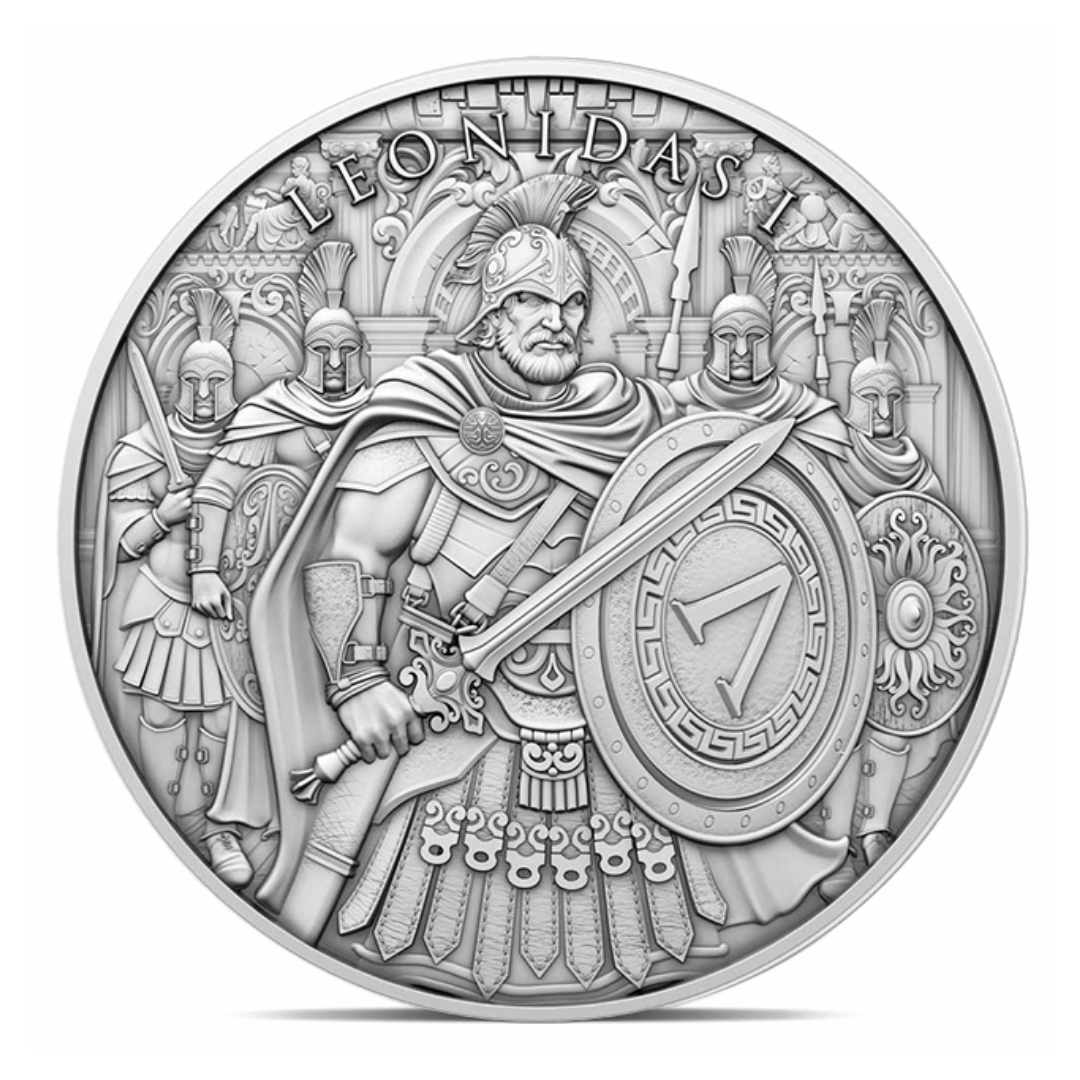 1 oz Silver Round - Legendary Warriors - Leonidas I of Sparta - .999 Fine Silver