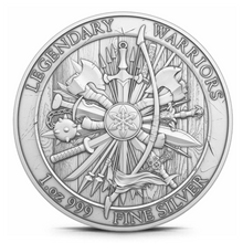 Load image into Gallery viewer, 1 oz Silver Round - Legendary Warriors - Leonidas I of Sparta - .999 Fine Silver
