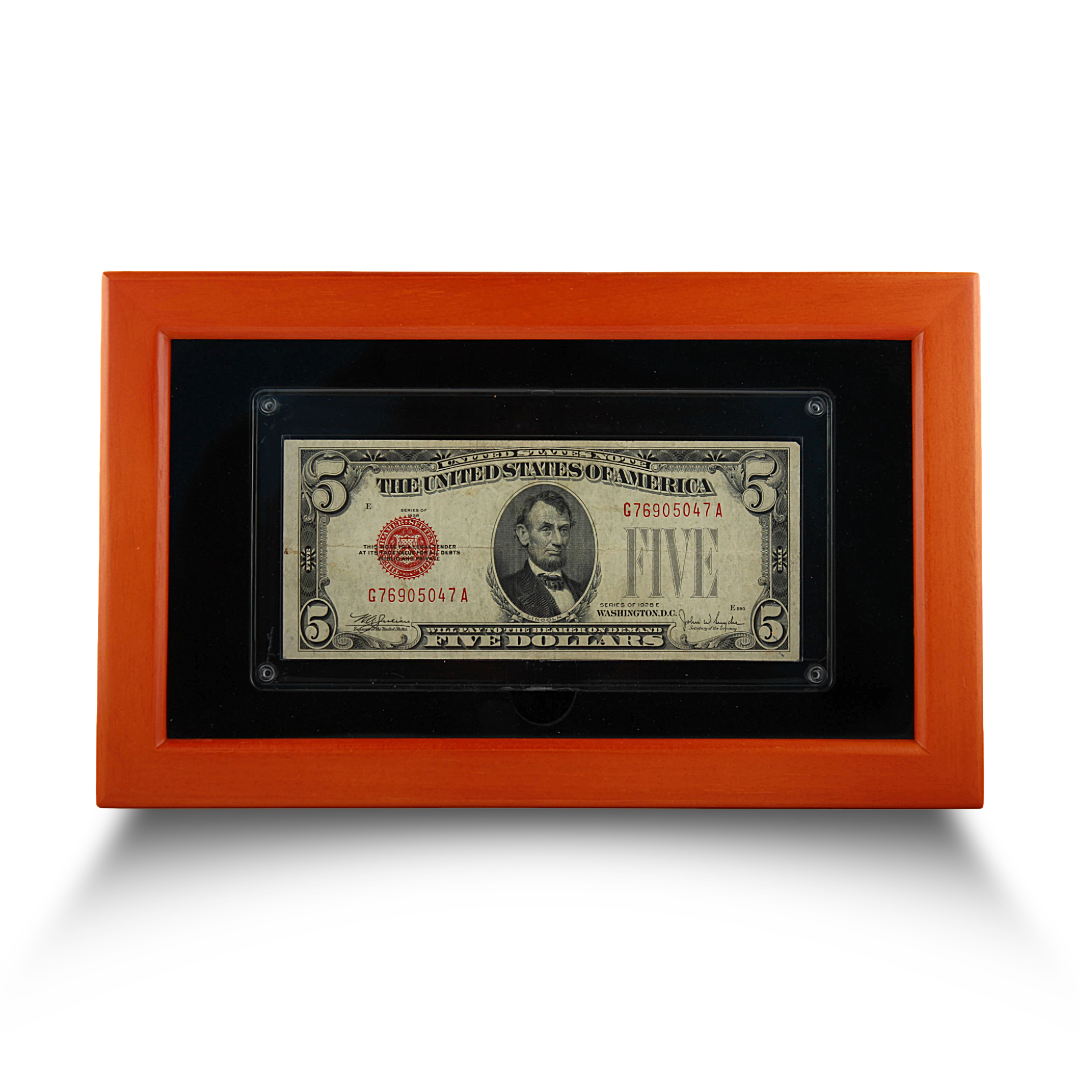 $5 U.S. Legal Tender Note – Series 1928 E - Red Seal (PSV 20)