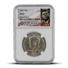 Load image into Gallery viewer, 1964 D 50C - MS63 - NGC John F. Kennedy Signature Label
