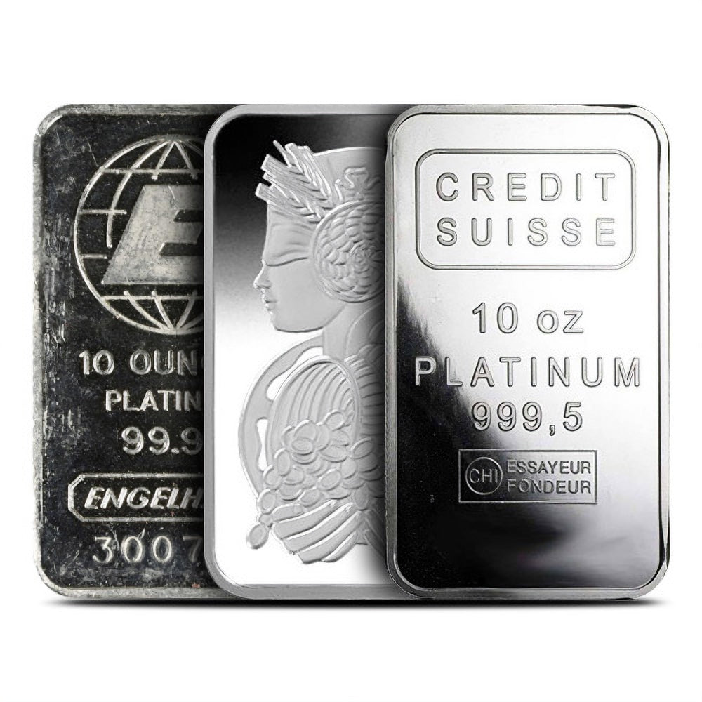 10 Oz Platinum Bar (Random Year, Varied Condition)