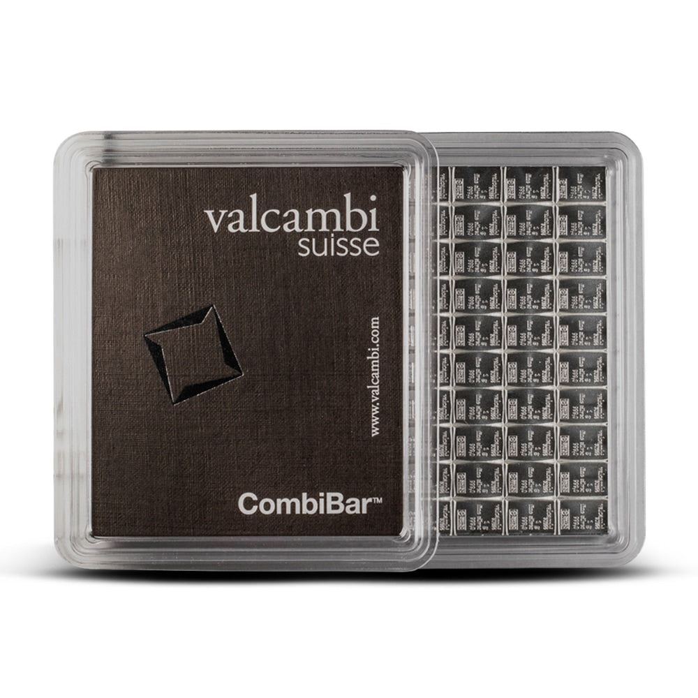 100x 1 gram Silver Bar - Valcambi Silver CombiBar™ (w/Assay)