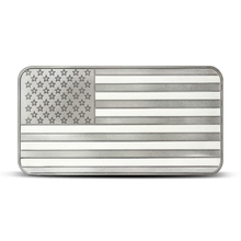 Load image into Gallery viewer, 10 Oz SilverTowne Mint Flag Silver Bar
