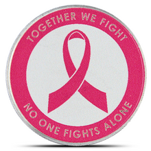 Load image into Gallery viewer, 1 Oz Together We Fight &quot;Breast Cancer Awareness&quot; Silver Round
