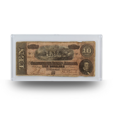 Load image into Gallery viewer, 1864 U.S Confederate States of America $10 Bill - Circulated Civil War Artifact (PSV 25)
