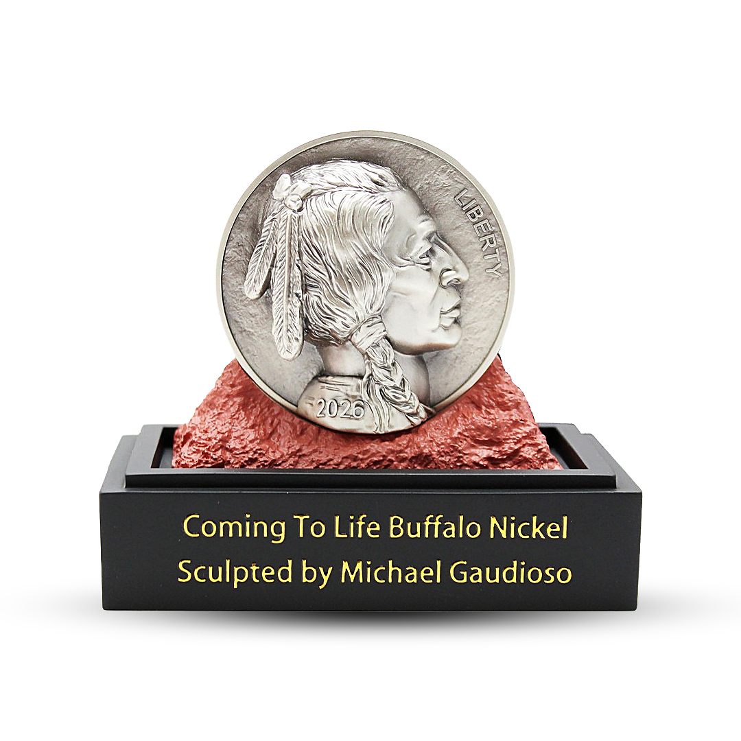 2026 5 oz .999 Fine Silver Buffalo Nickel - Coming To Life - Beyond Relief - XceptionalMint - Sculpted by Michael Gaudioso - Oglala Lakota Sioux Nation
